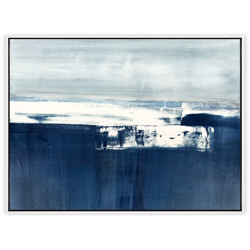Coastal Landscape Canvas White Frame