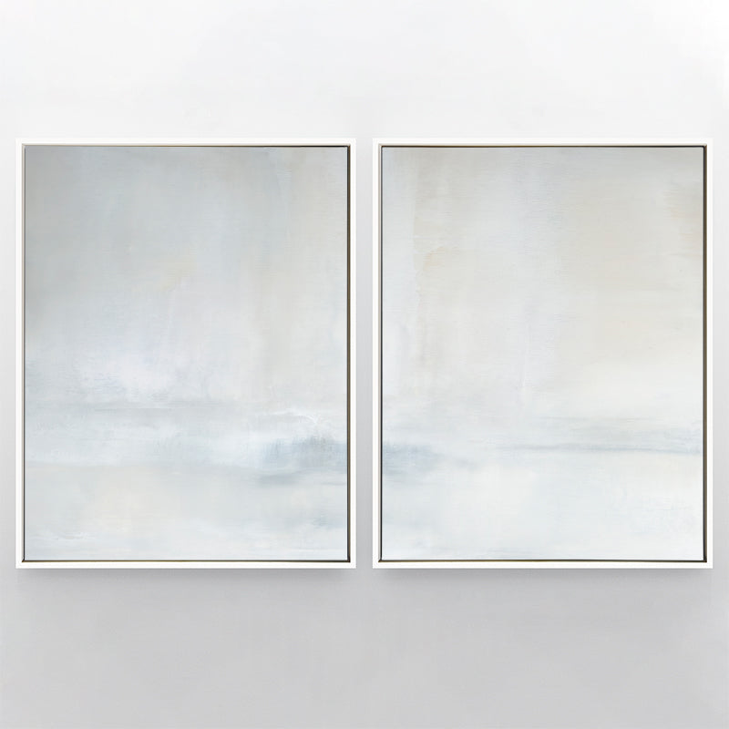 Promontory Canvas White Frame Diptych