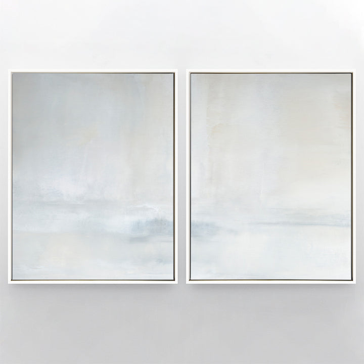Promontory Canvas White Frame Diptych
