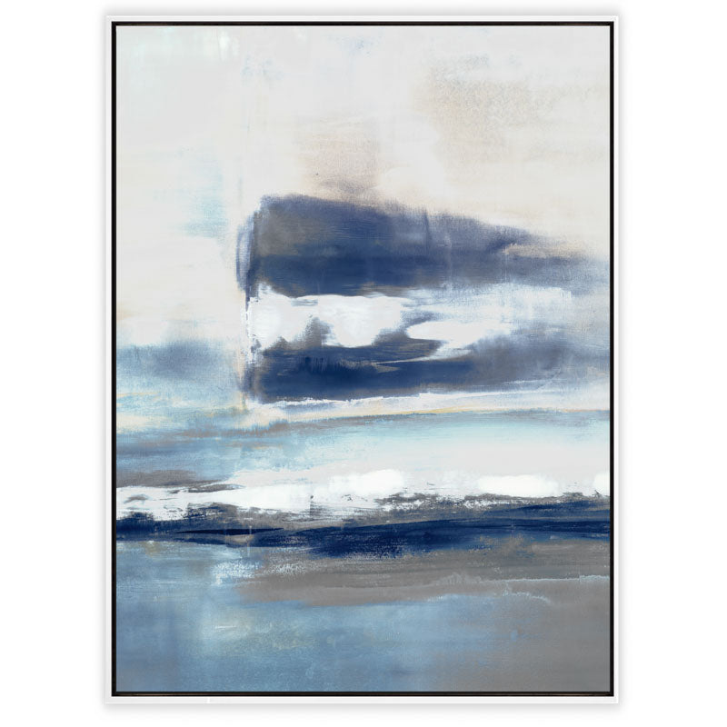 Horizon's Break  Canvas White Frame
