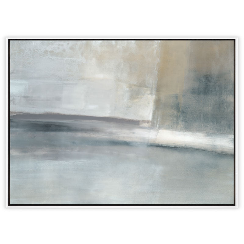 Slated Canvas White Frame