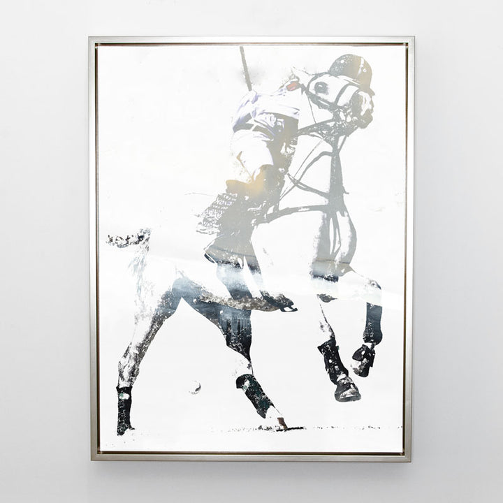 Ambition polo horse canvas sterling frame