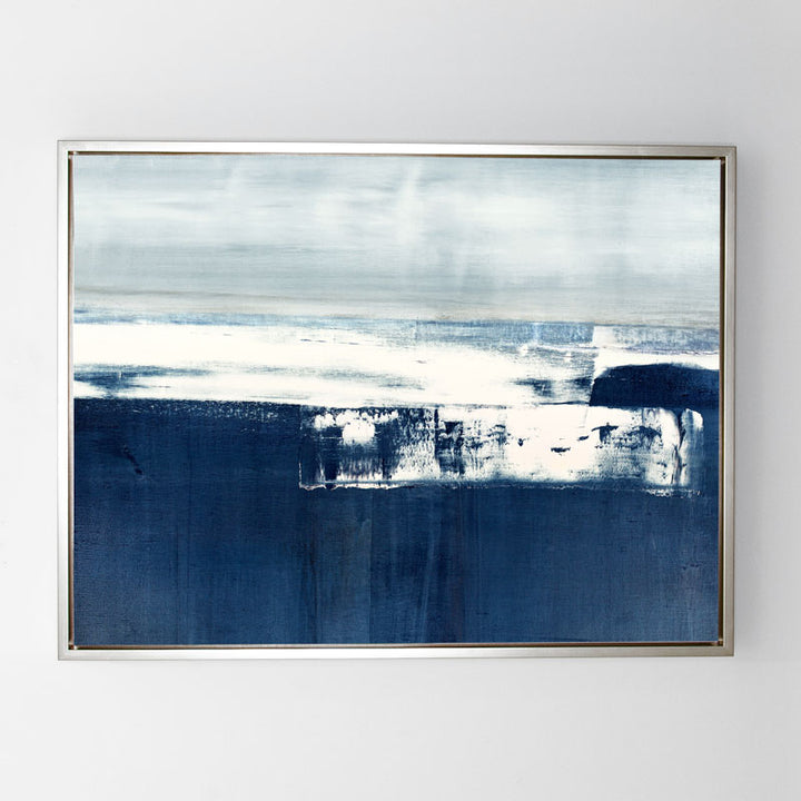 Coastal Landscape Canvas Sterling Frame