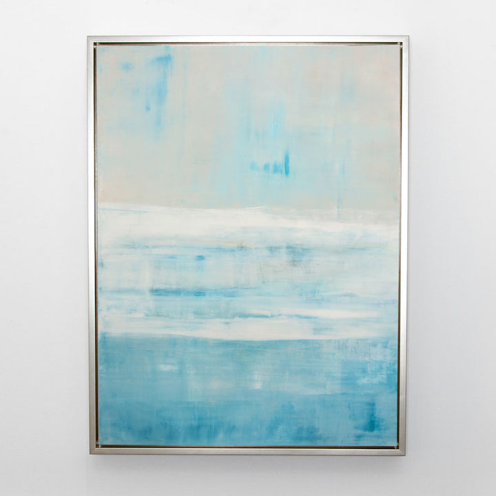 Ocean's Horizon Canvas Sterling Frame