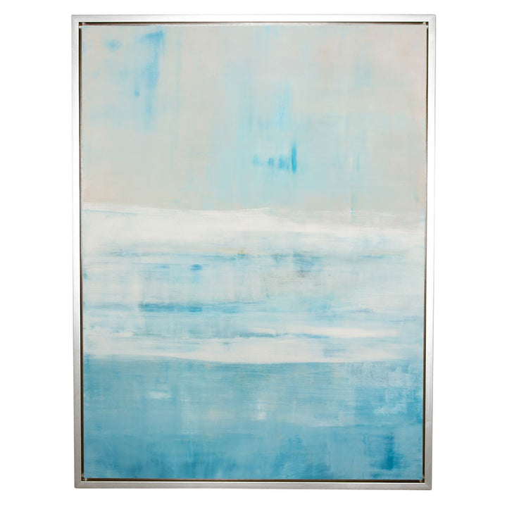 Ocean's Horizon Canvas Sterling Frame