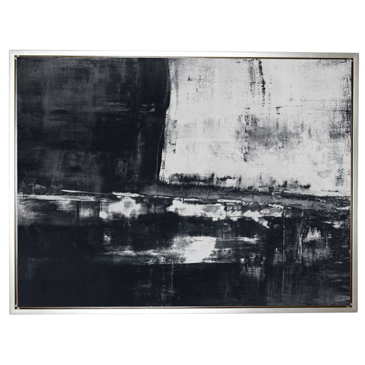 Shallow in Charcoal Canvas Sterling Frame