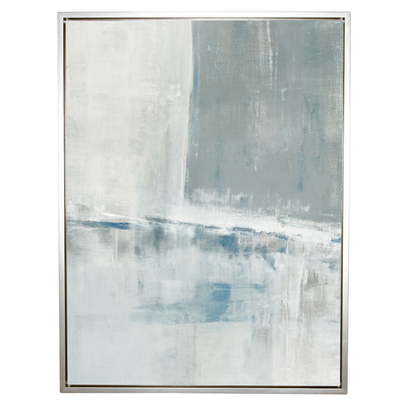 Shallow in Gray Canvas Sterling Frame