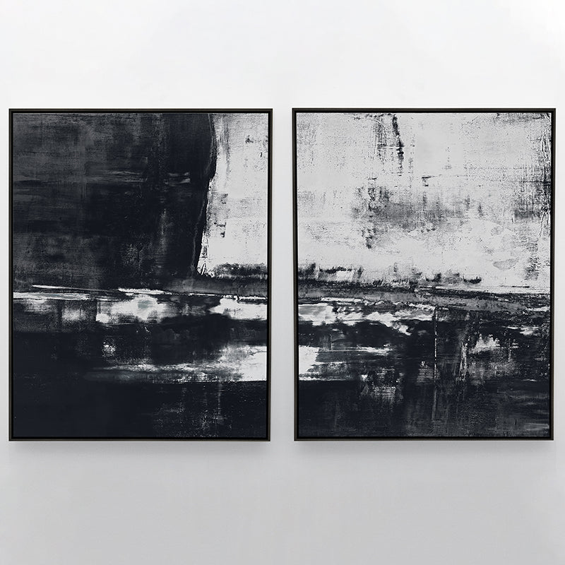 Shallow in Charcoal - Canvas Options