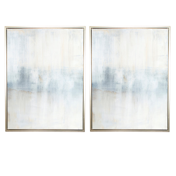 Winter Bounty Canvas Champagne Gold Frame Diptych
